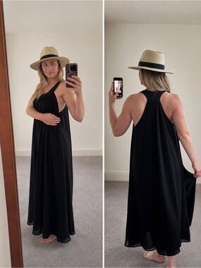 Black Halter Maxi Dress by MONDAY